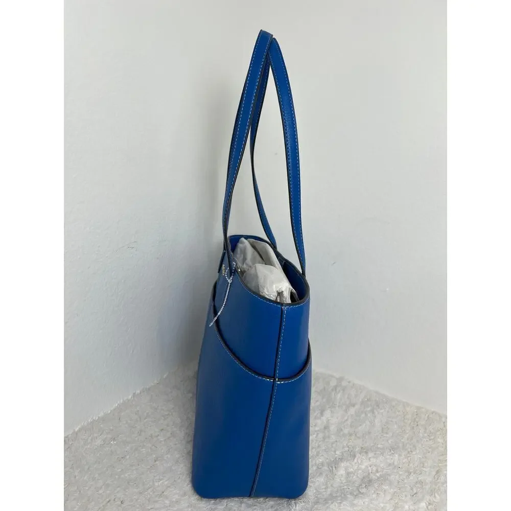 MICHAEL Michael Kors Bedford River‎ Blue Leather Tote Bag